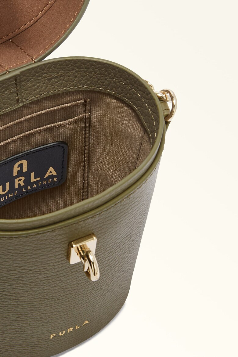 Furla Мини кожена чанта с лого - Pepit.bg