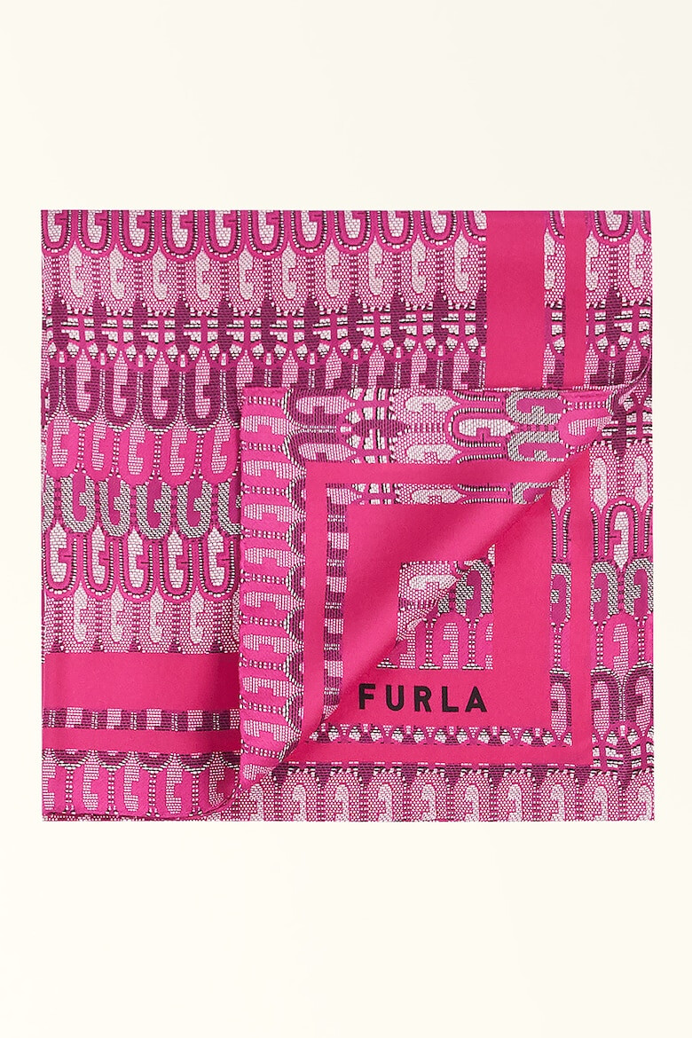 Furla Шал Primula Carre' с монограм - Pepit.bg