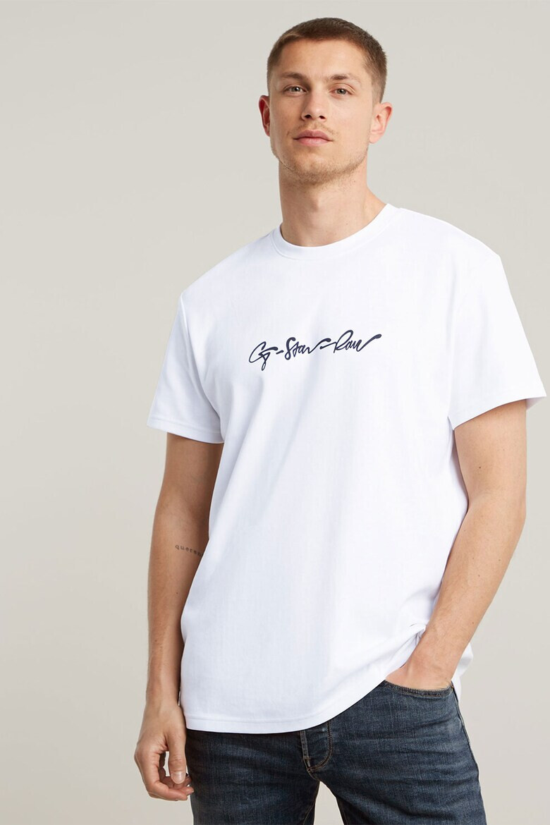 G-STAR Тениска от органичен памук с лого - Pepit.bg