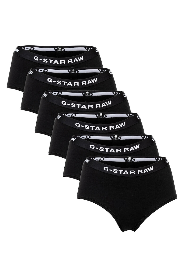 G-Star RAW Бикини тип хипстър с лого - 6 чифта - Pepit.bg