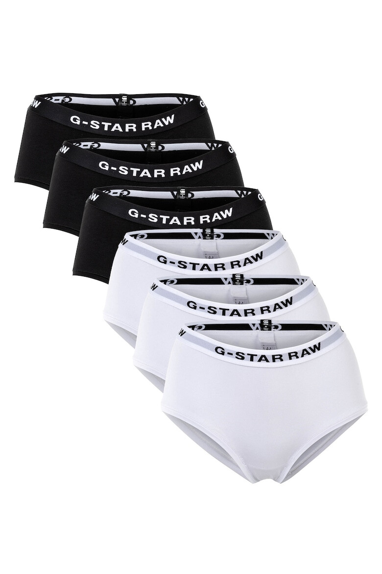 G-Star RAW Бикини тип хипстър с лого - 6 чифта - Pepit.bg