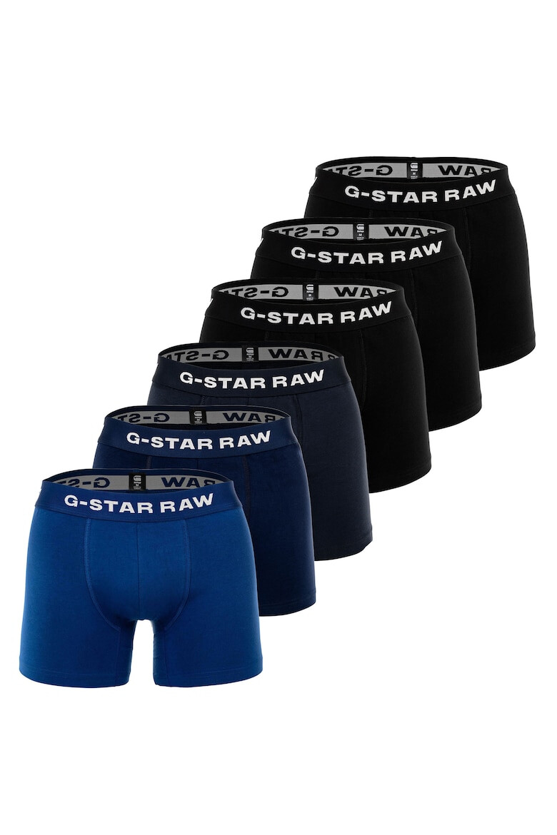 G-Star RAW Боксерки с лого на талията - 6 чифта - Pepit.bg