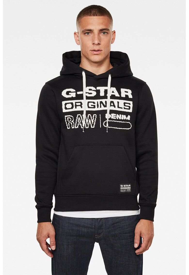 G-Star RAW Худи с джоб тип кенгуру - Pepit.bg