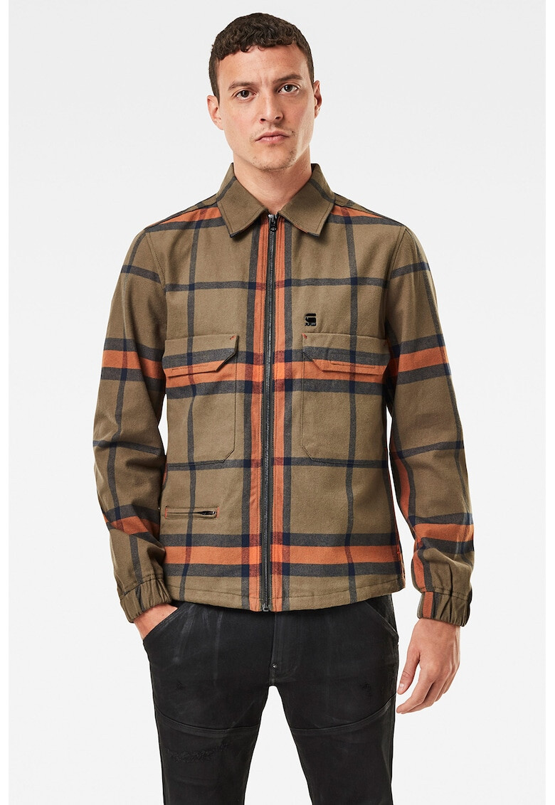 G-Star RAW Карирано яке с цип - Pepit.bg