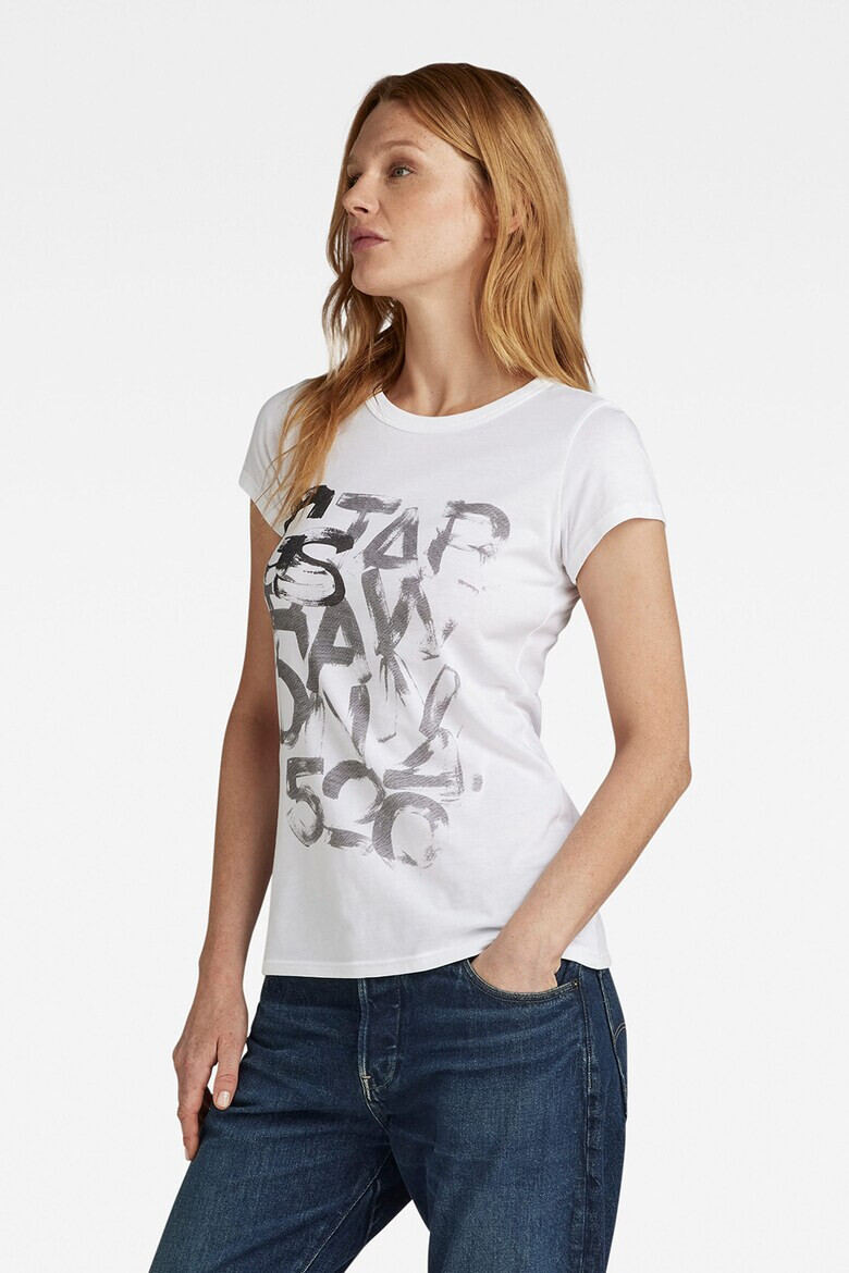 G-Star RAW Памучна тениска с лого - Pepit.bg