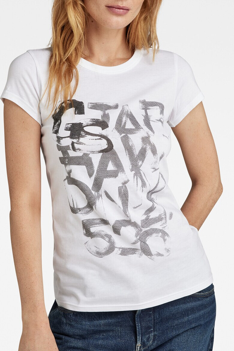 G-Star RAW Памучна тениска с лого - Pepit.bg
