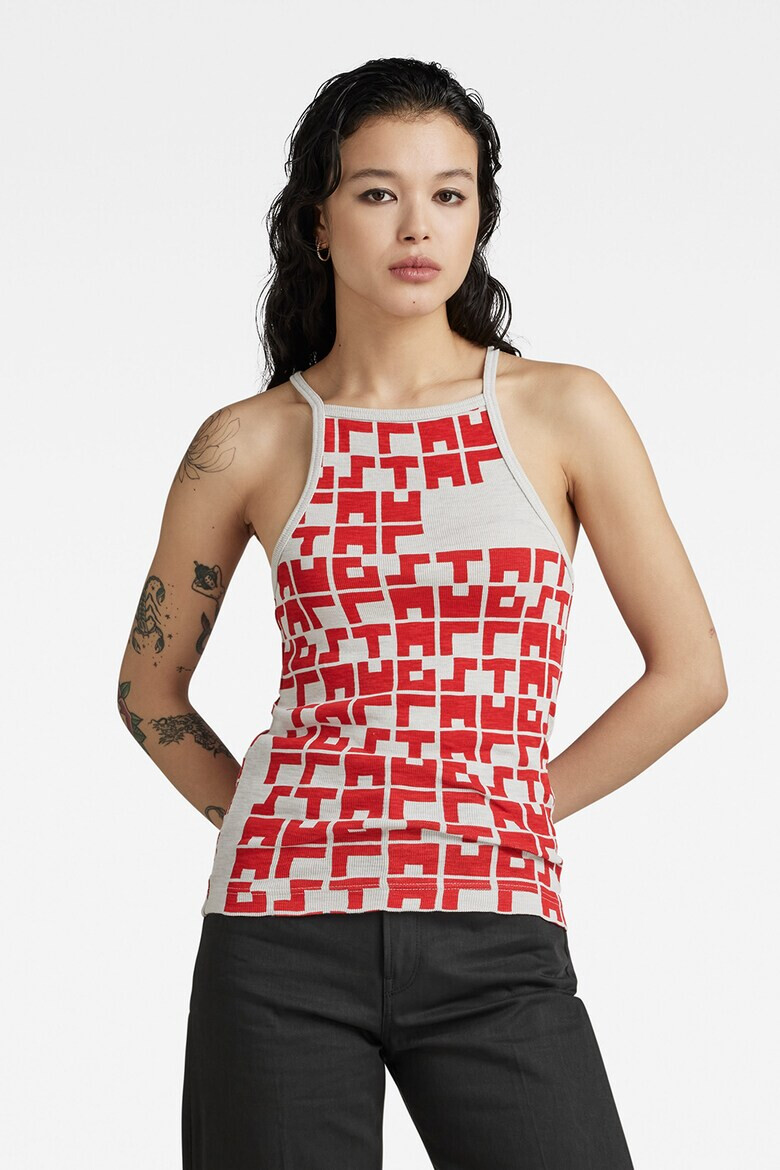 G-Star RAW Рипсен топ с лого - Pepit.bg