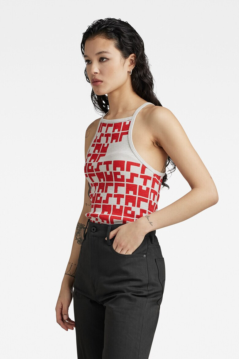 G-Star RAW Рипсен топ с лого - Pepit.bg