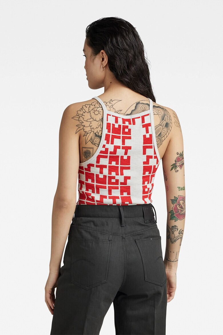 G-Star RAW Рипсен топ с лого - Pepit.bg