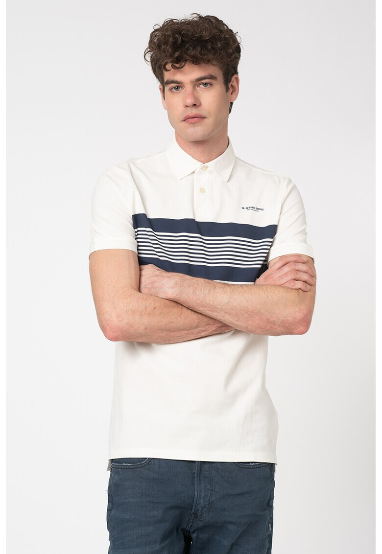 G-Star RAW Тениска Memula от пике с яка - Pepit.bg