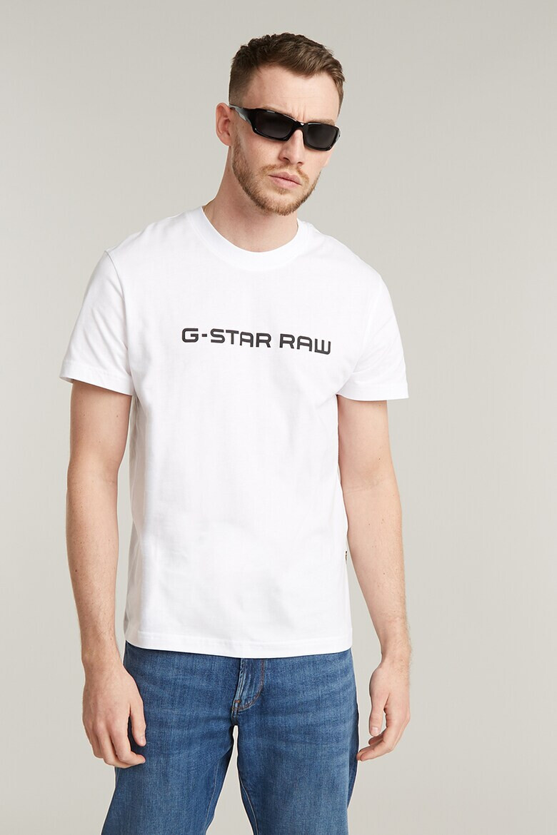 G-STAR RAW - Тениска от органичен памук с овално деколте - Pepit.bg