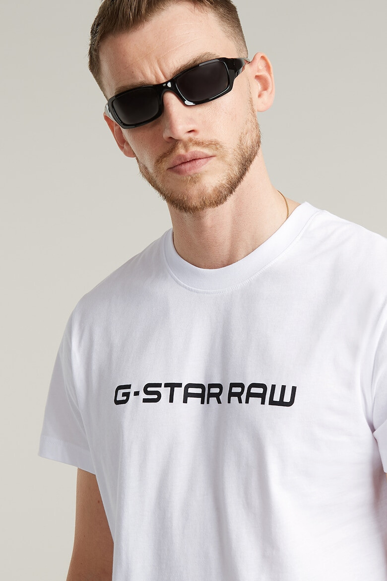 G-STAR RAW - Тениска от органичен памук с овално деколте - Pepit.bg