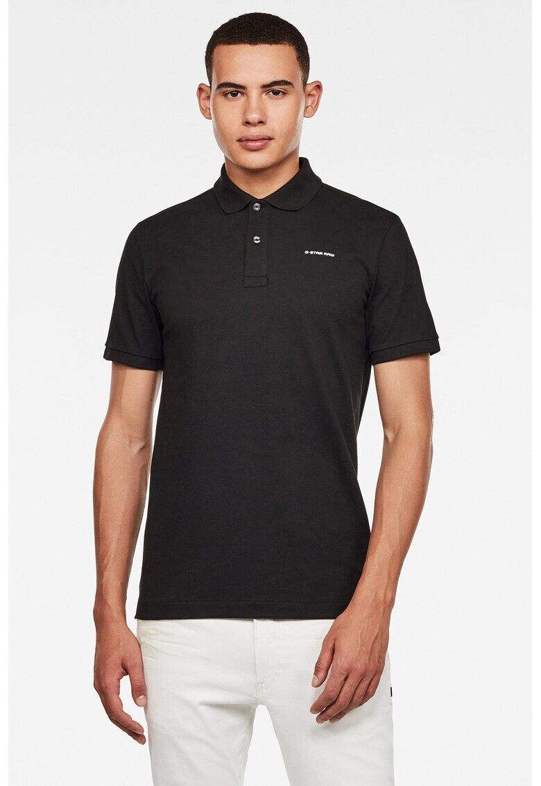G-Star RAW Тениска с яка и бродирано лого - Pepit.bg