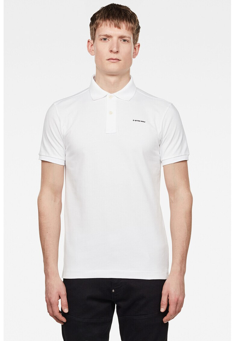 G-Star RAW Тениска с яка и бродирано лого - Pepit.bg