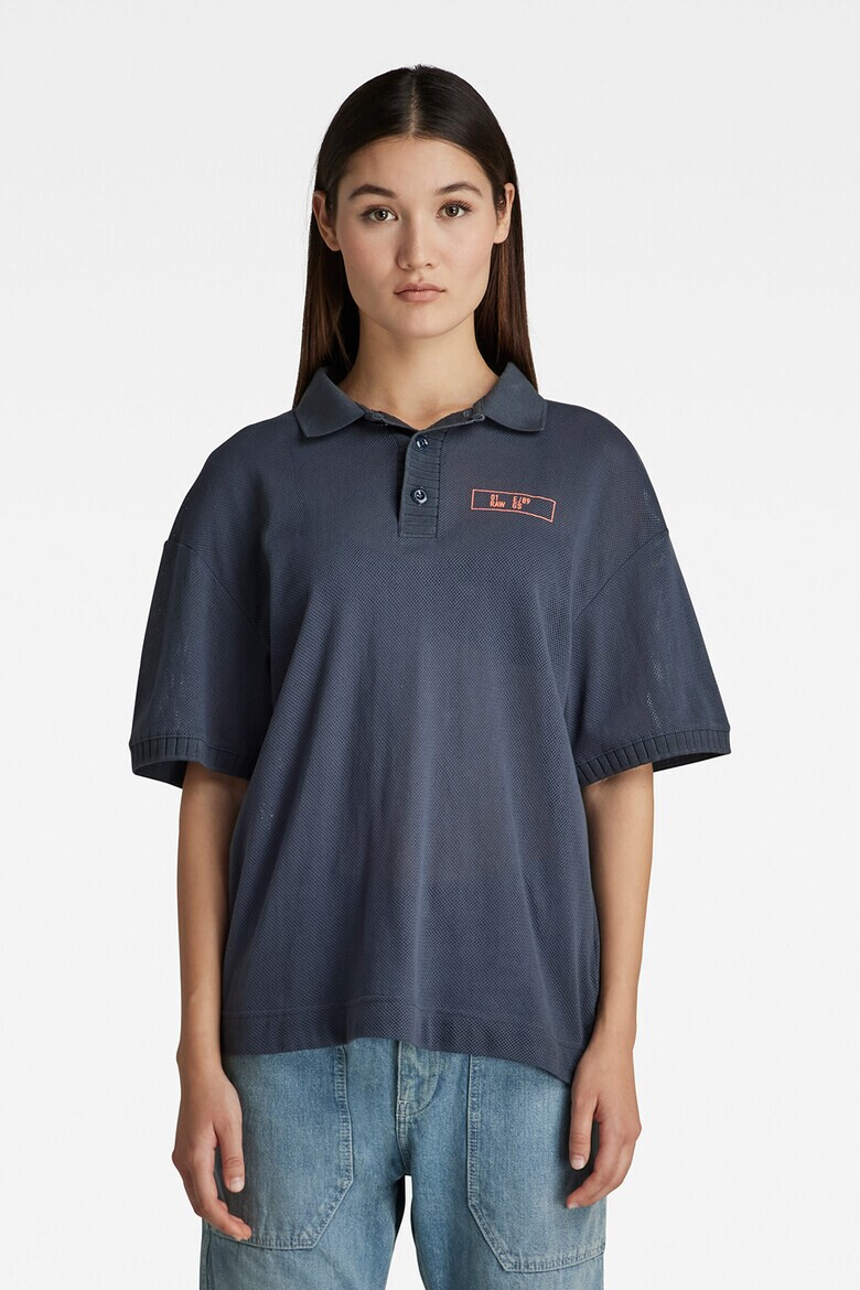 G-Star RAW Тениска с яка и релеф - Pepit.bg