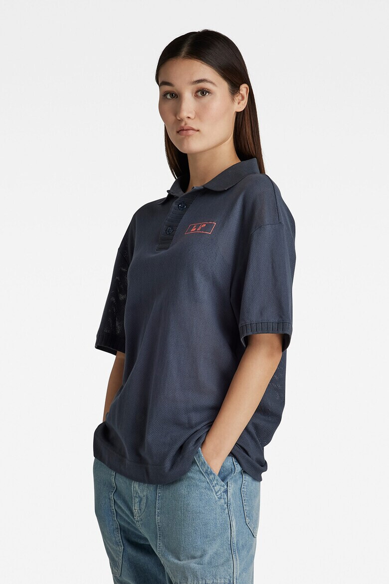 G-Star RAW Тениска с яка и релеф - Pepit.bg