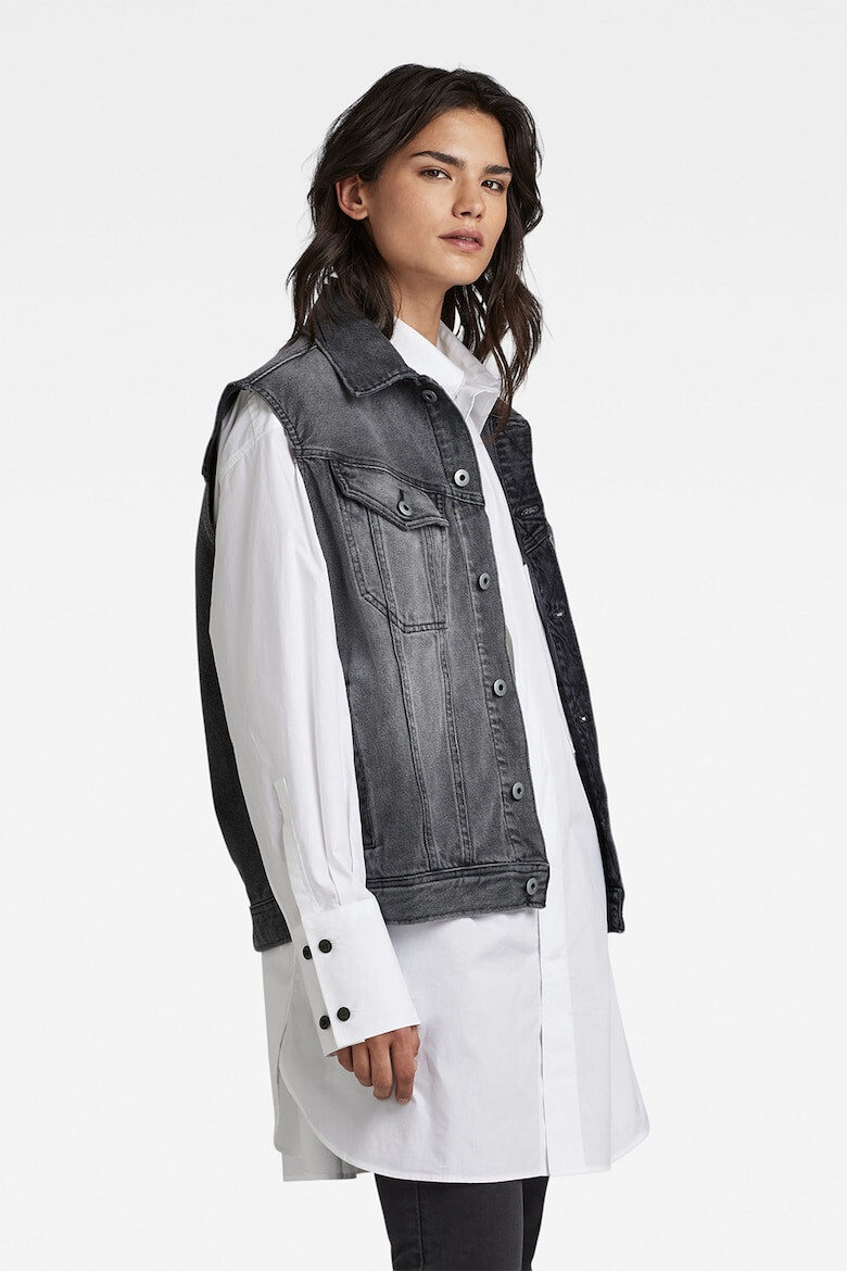 G-Star RAW Уголемен дънков елек с памук - Pepit.bg
