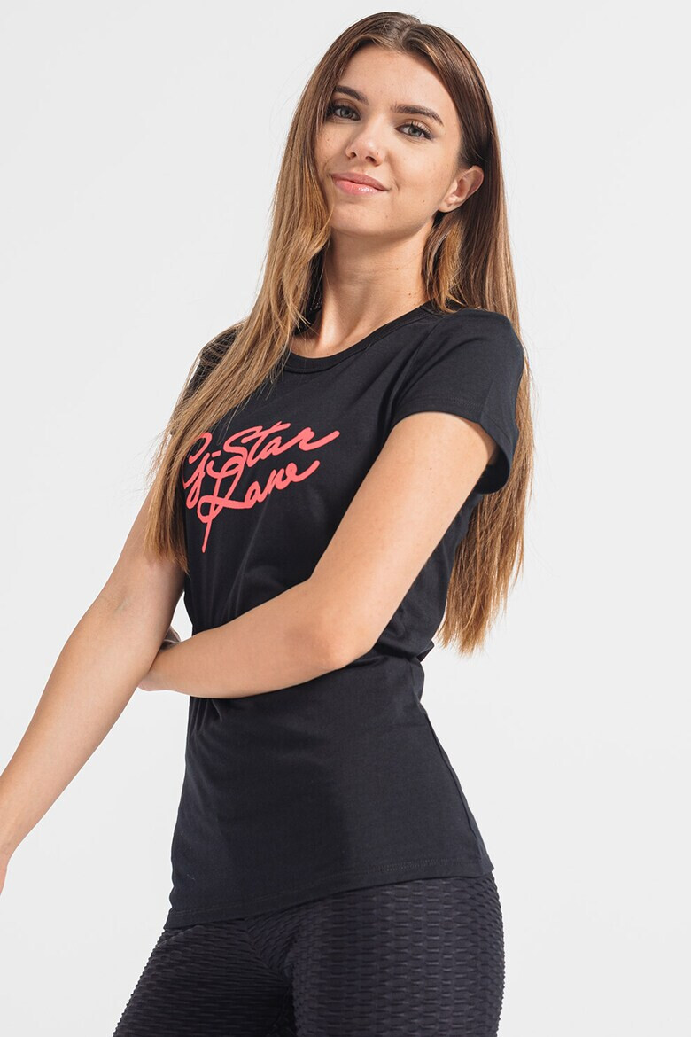 G-Star RAW Вталена памучна тениска Cursive - Pepit.bg