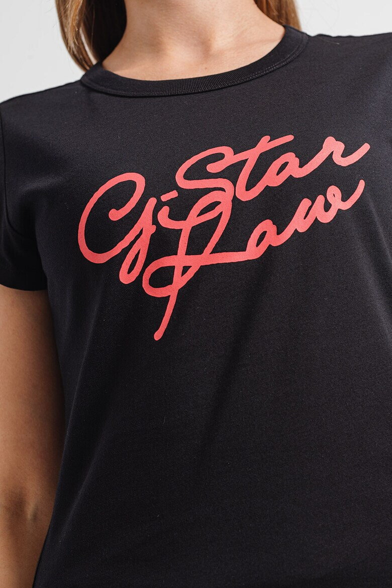 G-Star RAW Вталена памучна тениска Cursive - Pepit.bg