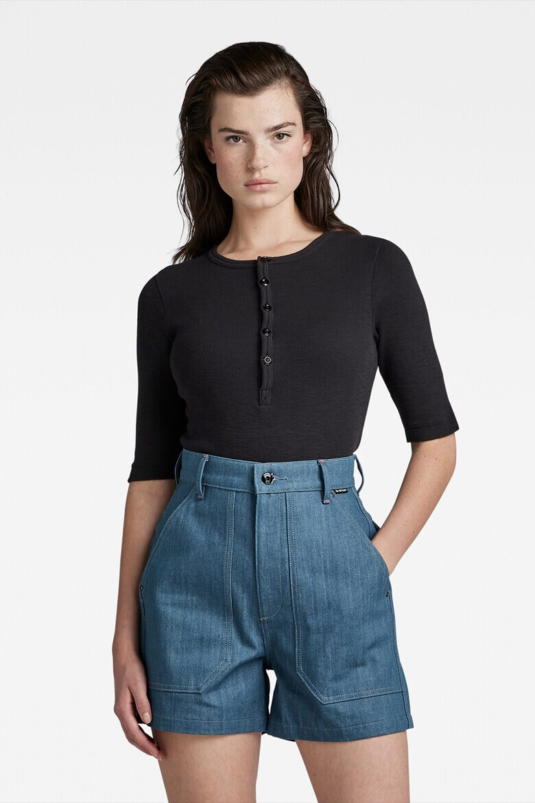 G-Star RAW Вталена рипсена блуза - Pepit.bg