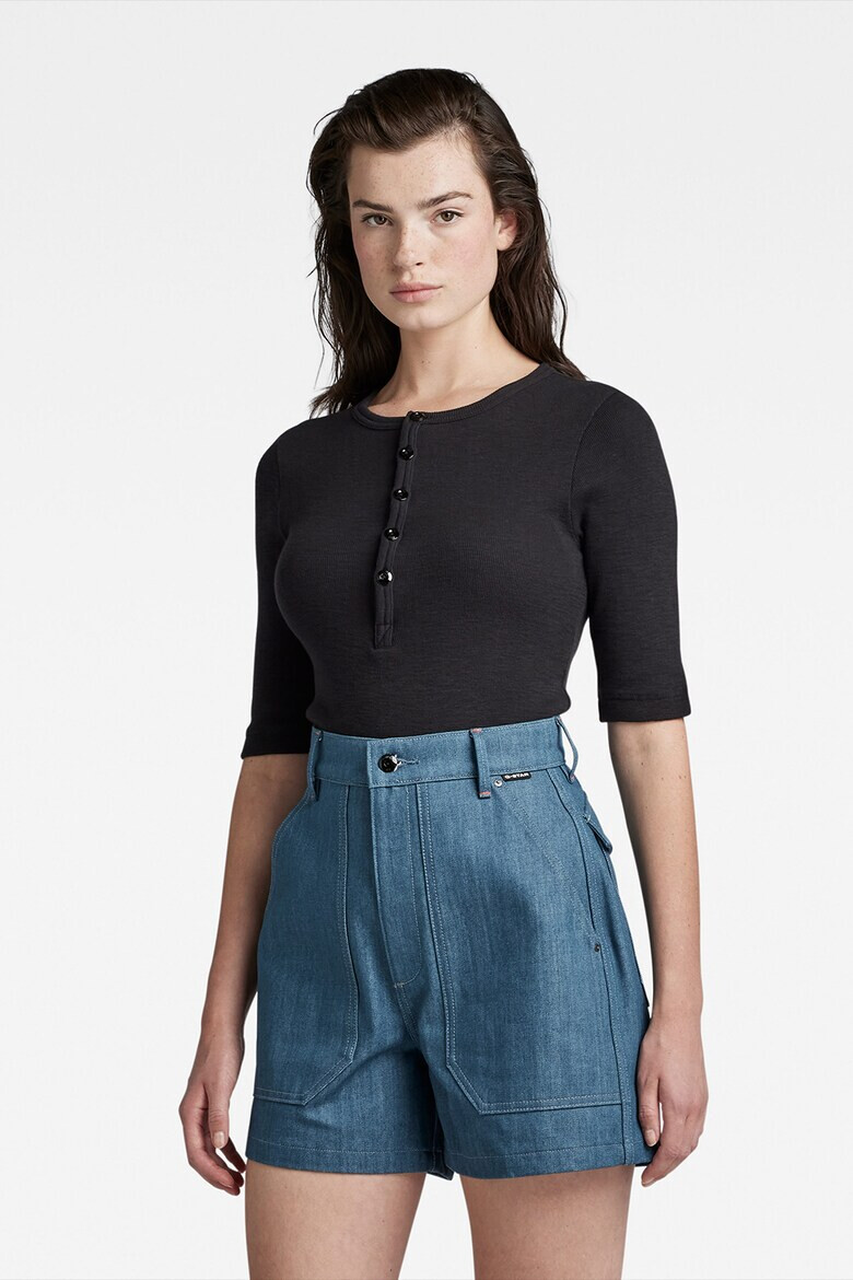 G-Star RAW Вталена рипсена блуза - Pepit.bg