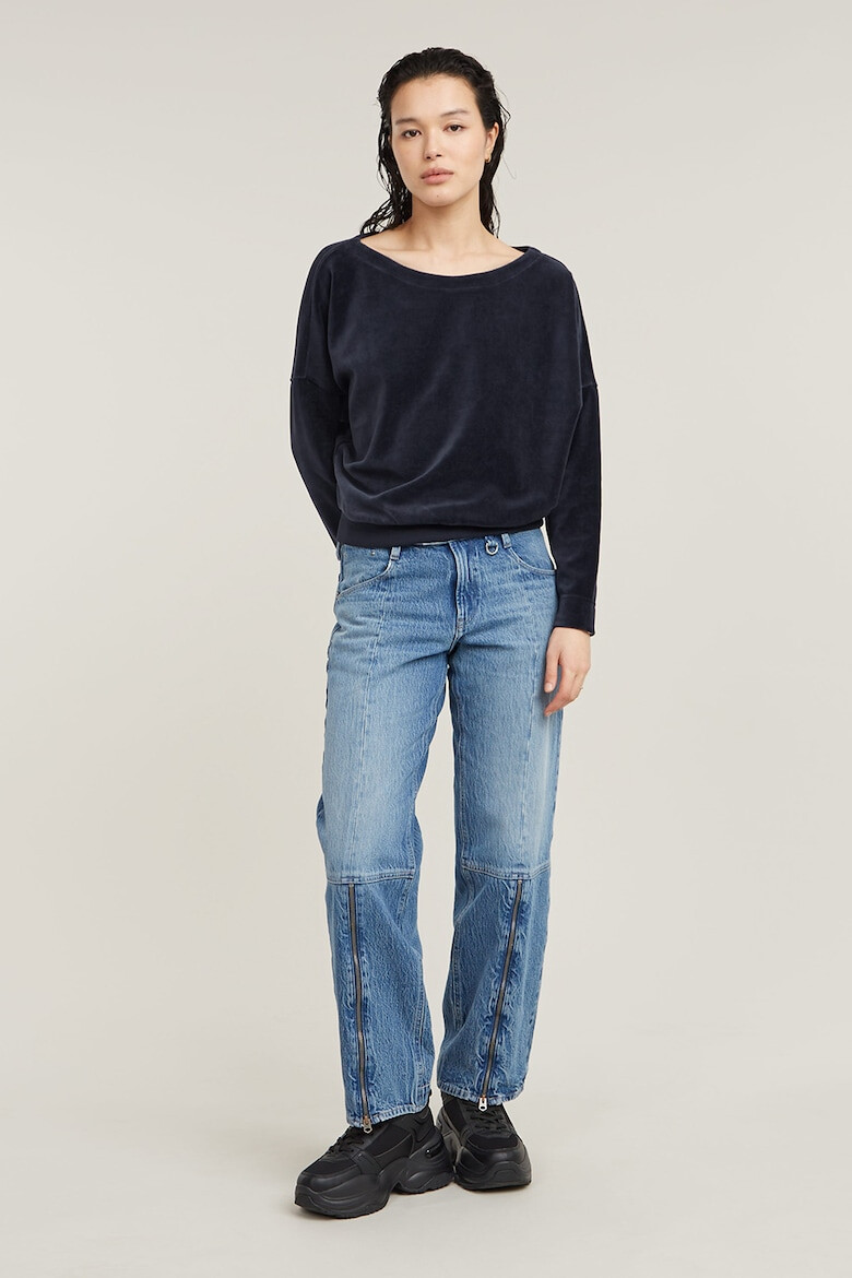 G-STAR Суитшърт с деколте-лодка - Тъмносин - Pepit.bg