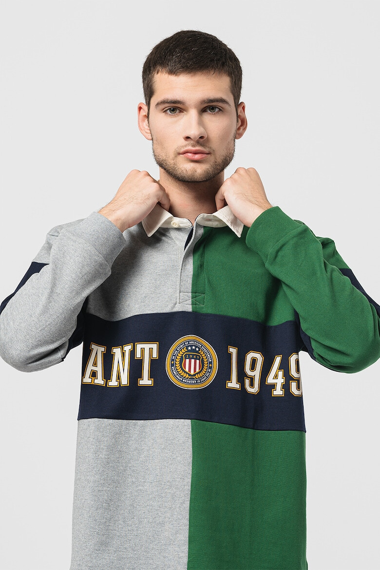 Gant Блуза Crest Shield с яка и цветен блок - Pepit.bg