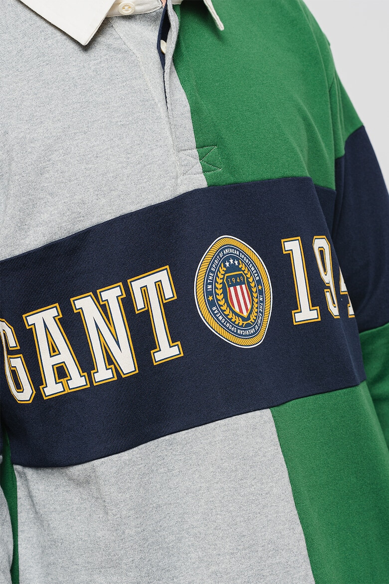 Gant Блуза Crest Shield с яка и цветен блок - Pepit.bg