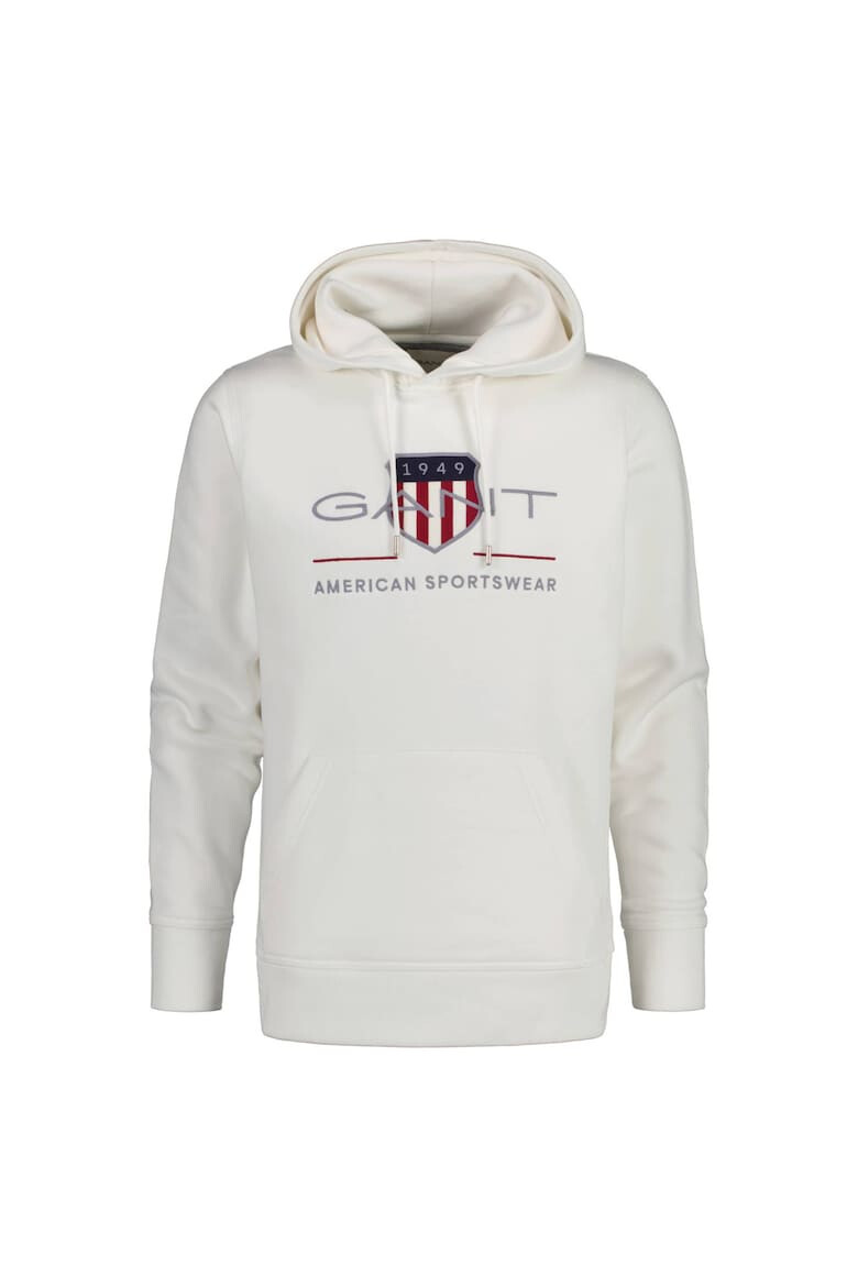 Gant Худи Archive Shield с джоб кенгуру - Бял - Pepit.bg