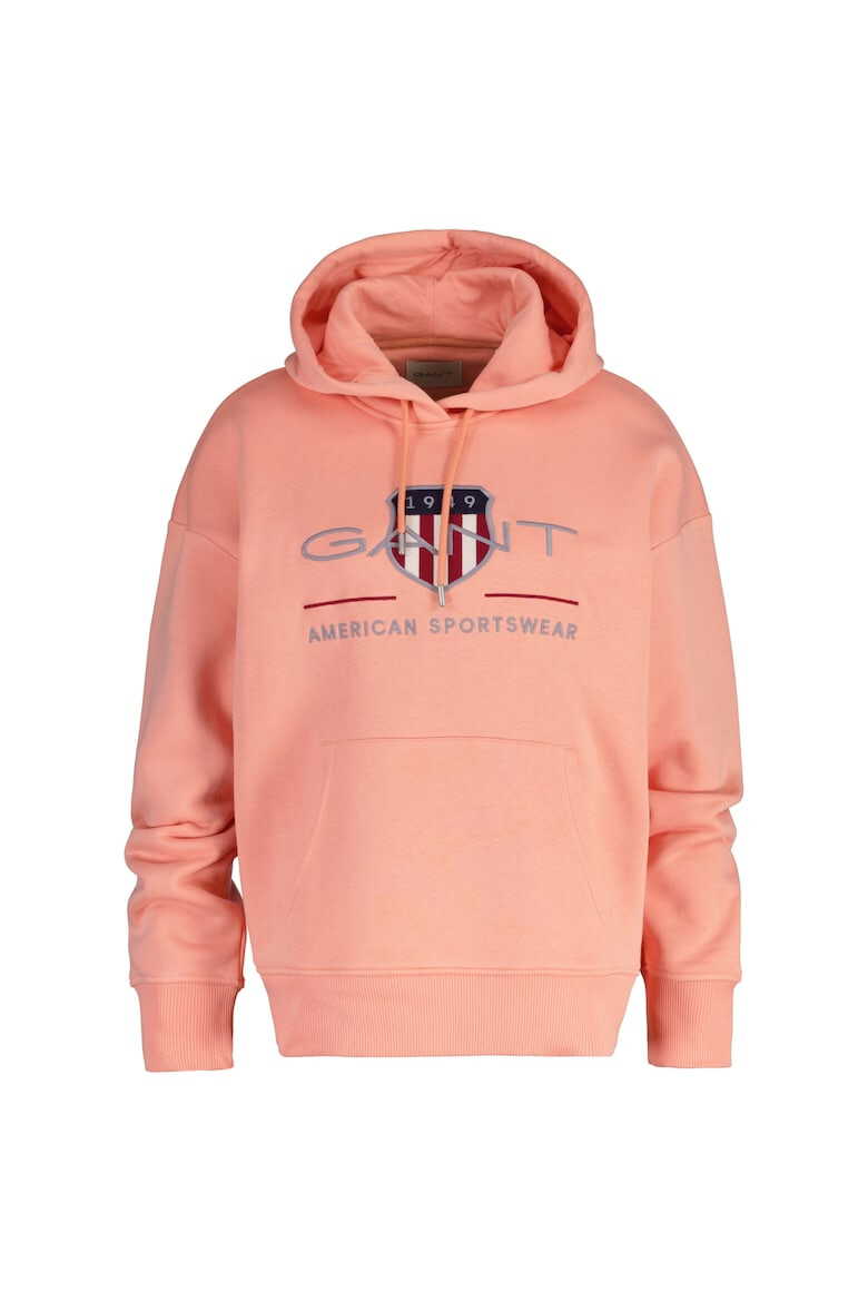 Gant Худи Archive Shield с лого - Оранжев - Pepit.bg