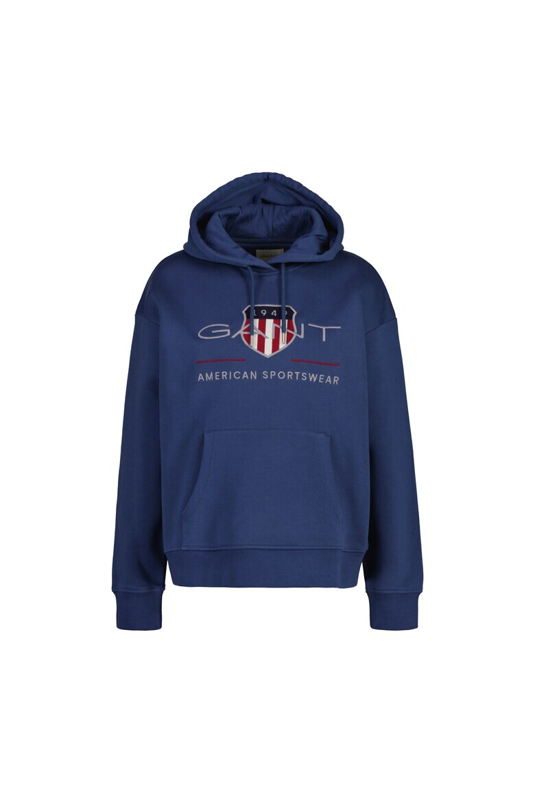 Gant Худи Archive Shield с лого - Тъмносин - Pepit.bg