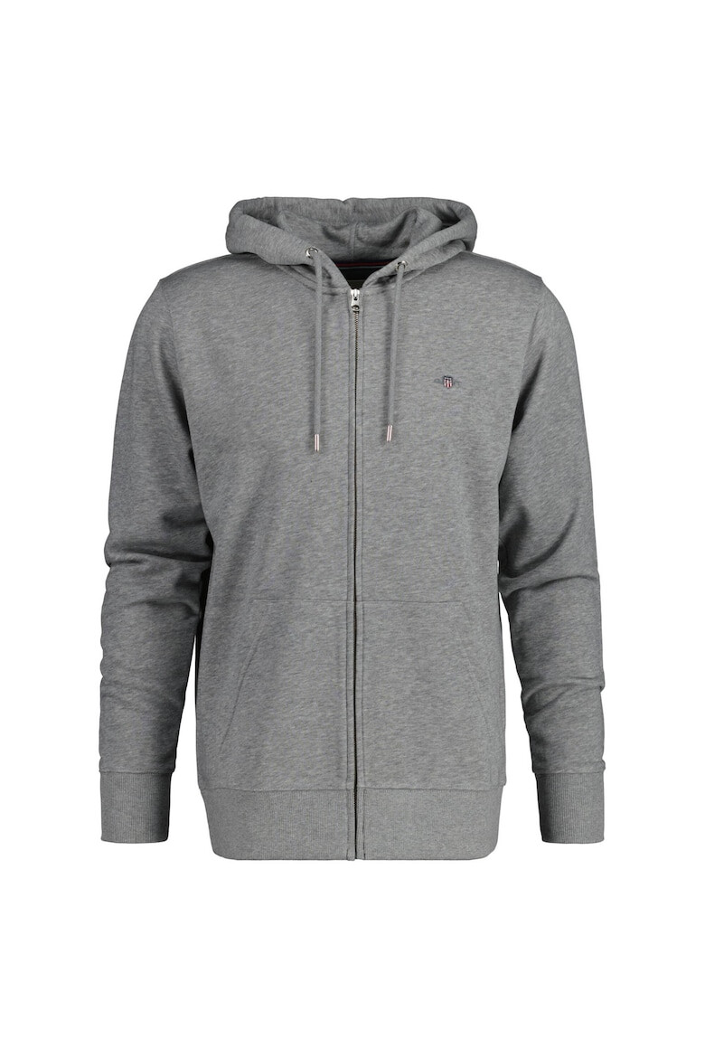 Gant Стандартно худи Shield с цип - Сив - Pepit.bg