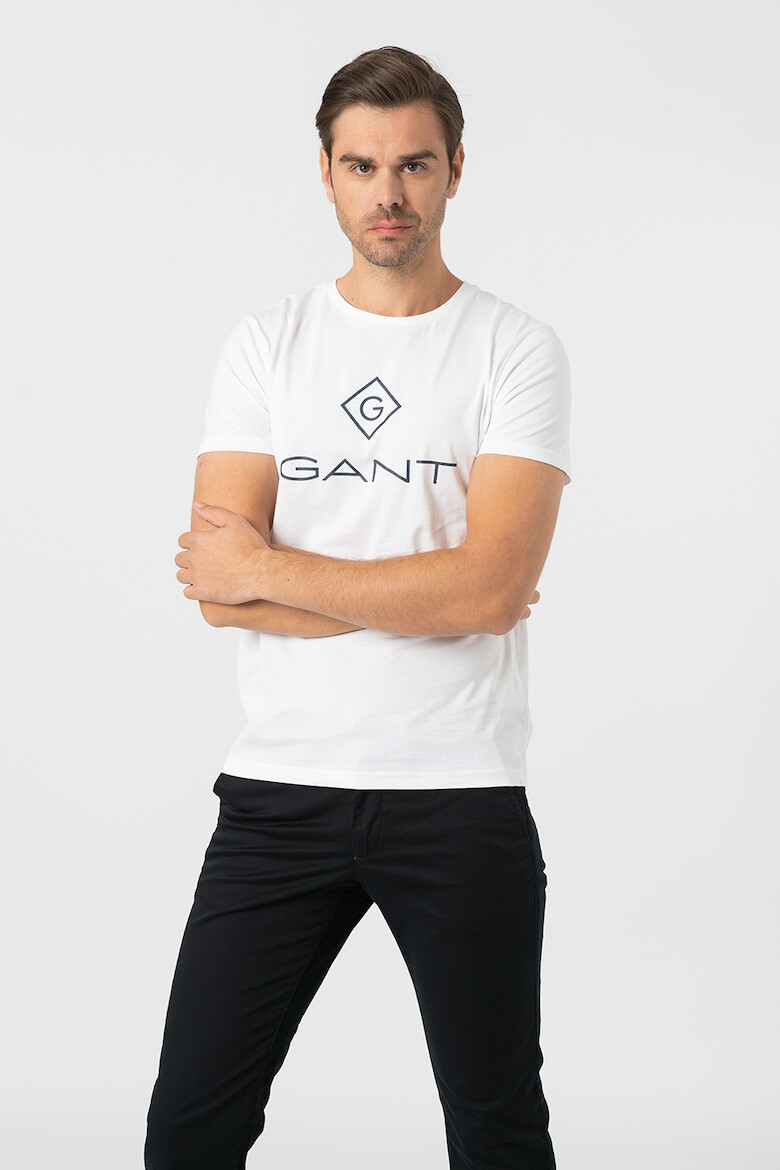 Gant Памучна тениска Lock Up с лого - Pepit.bg