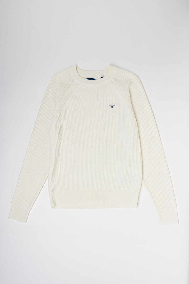 Gant Рипсен пуловер с бродирано лого - Pepit.bg
