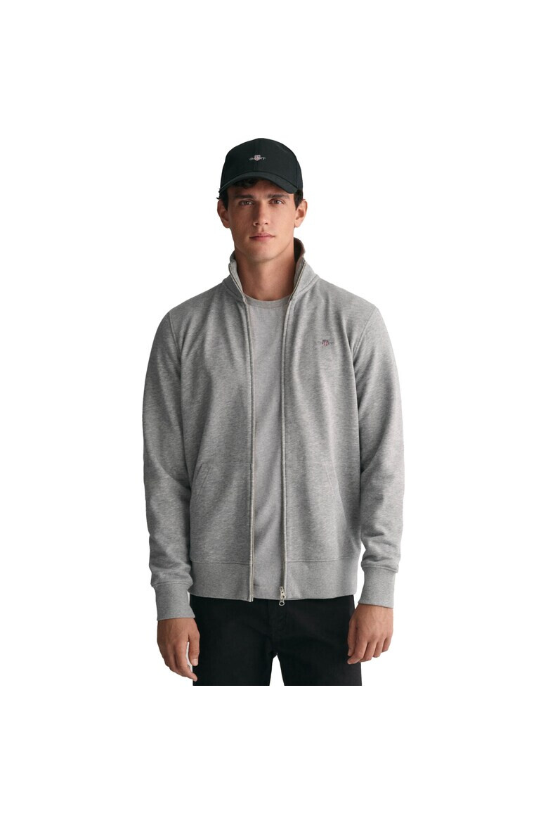 Gant Суитшърт Shield с цип - Сив - Pepit.bg