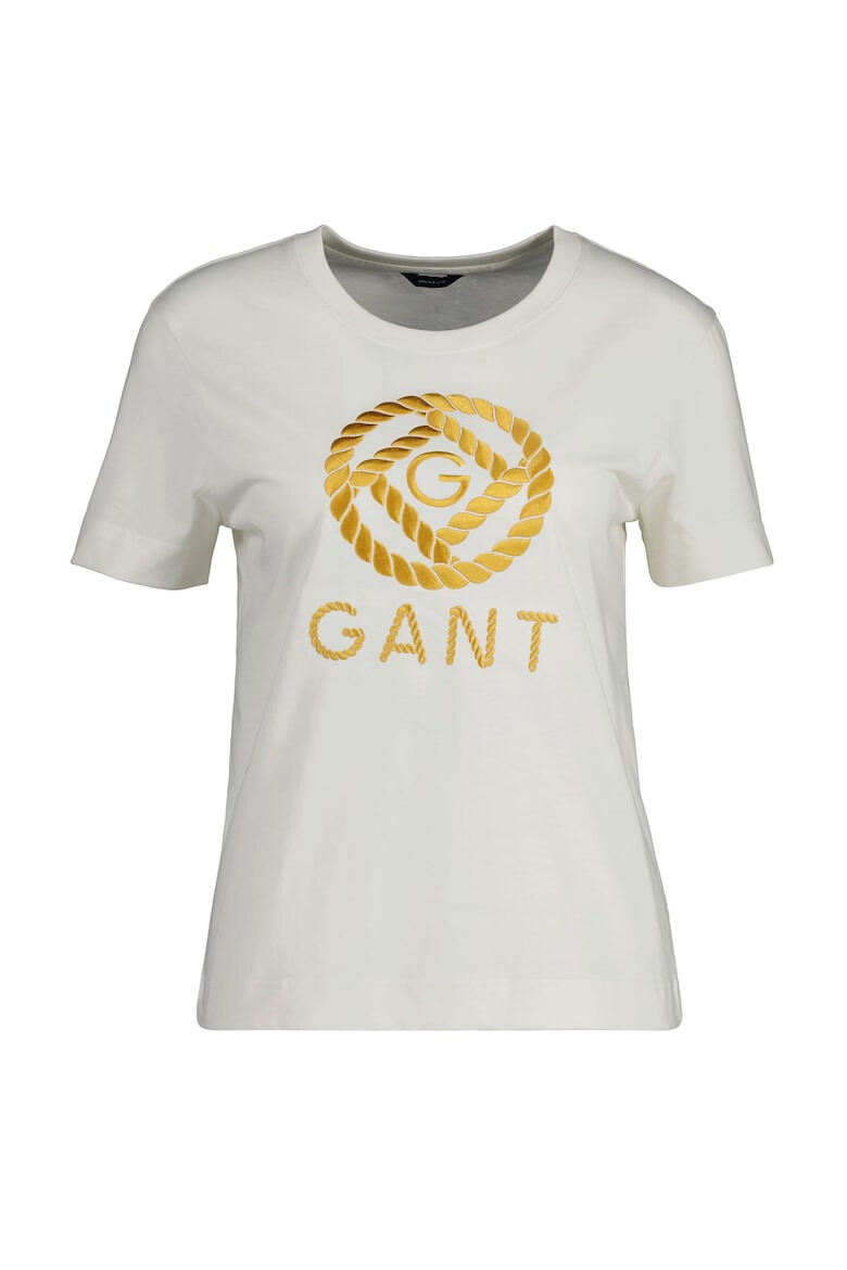 Gant Тениска Rope Icon с лого - Бял - Pepit.bg
