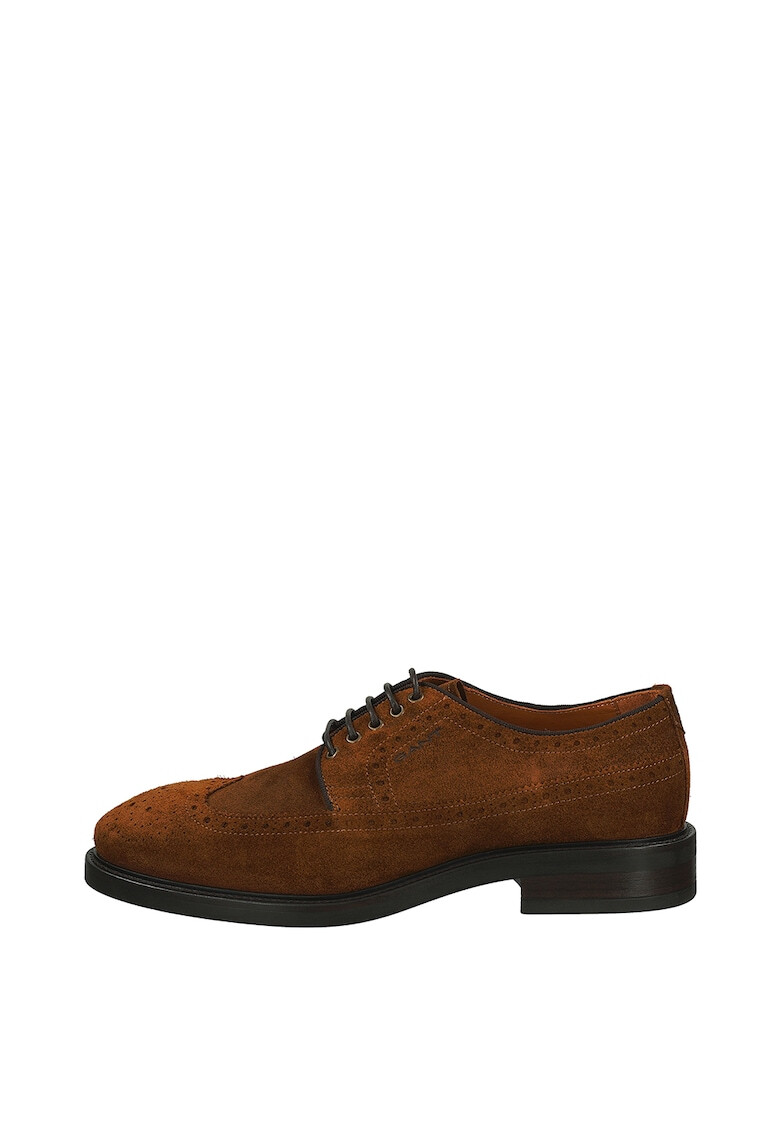 Gant Велурени обувки Brogue - Pepit.bg
