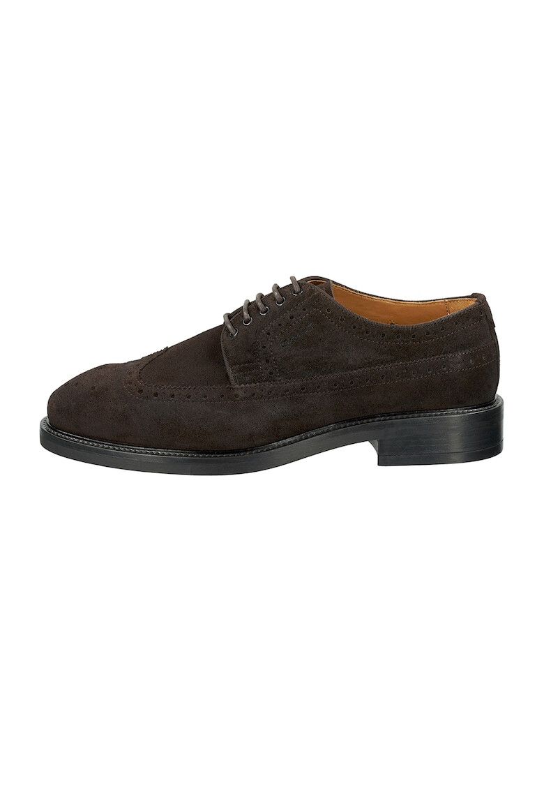 Gant Велурени обувки Brogue - Pepit.bg