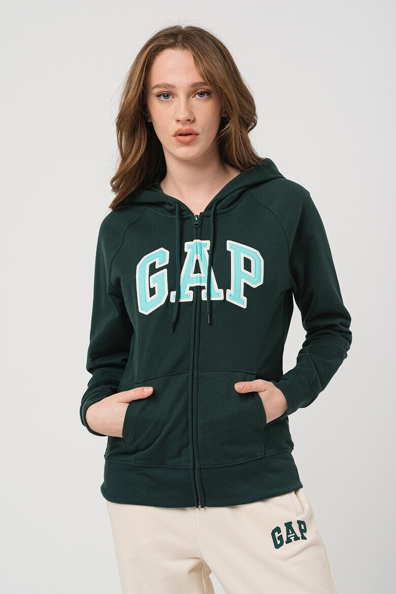 GAP Худи с цип и пришито лого - Pepit.bg