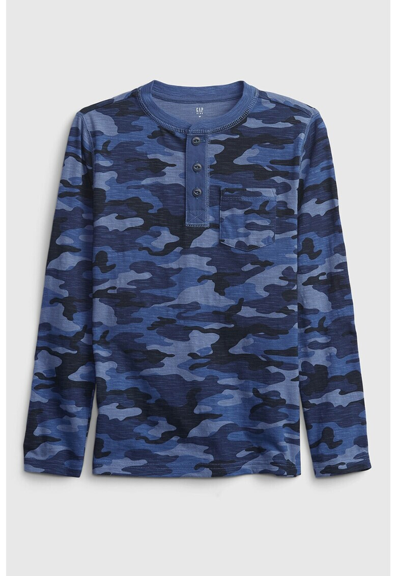 GAP Памучна блуза тип Henley - Pepit.bg