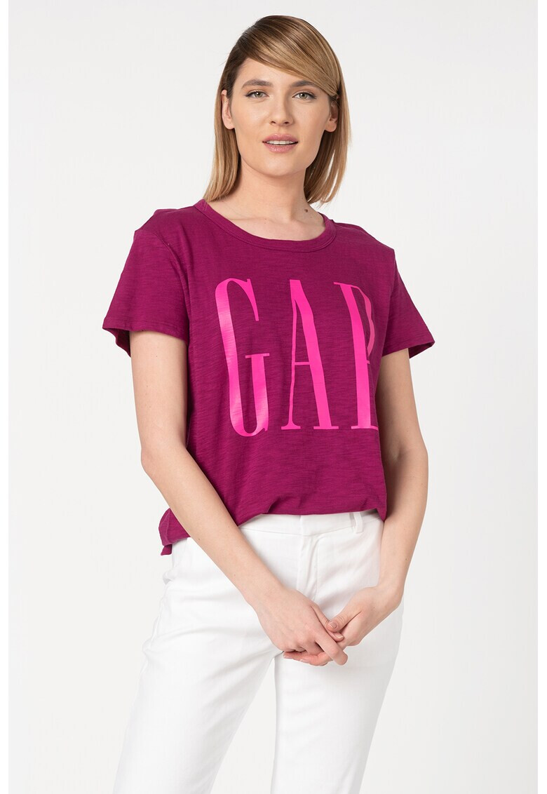 GAP Тениска с контрастно лого - Pepit.bg
