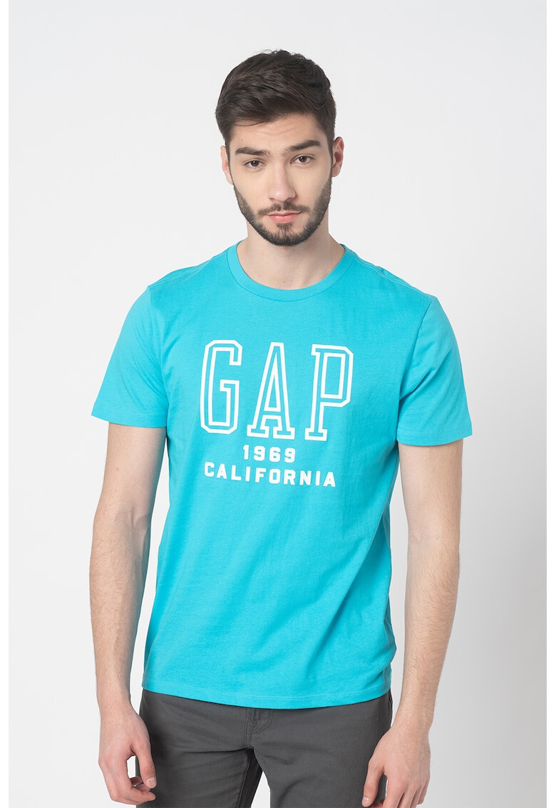 GAP Тениска с овално деколте и лого - Pepit.bg