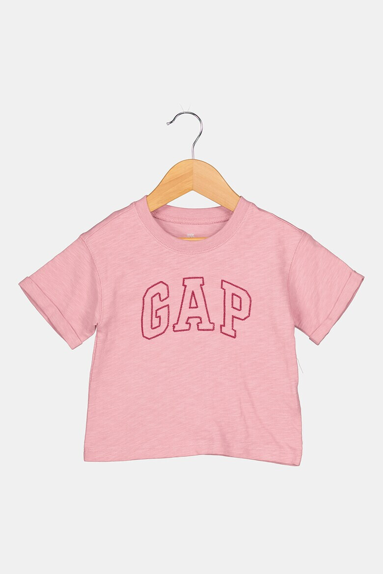 GAP Тениска с овално деколте и лого - Pepit.bg