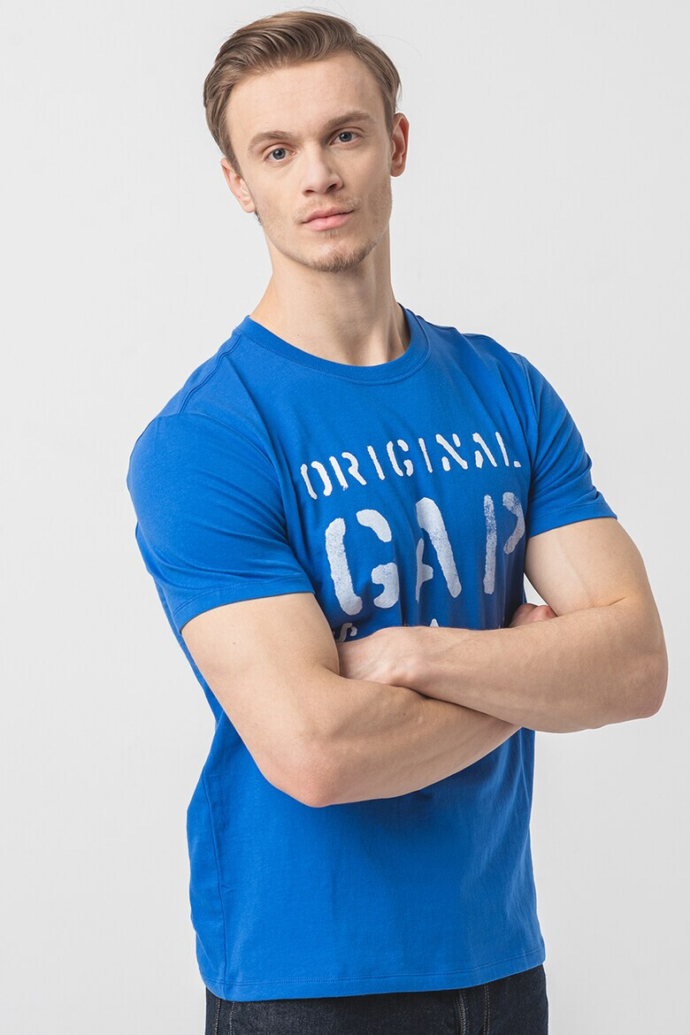 GAP Тениска с овално деколте и лого - Pepit.bg