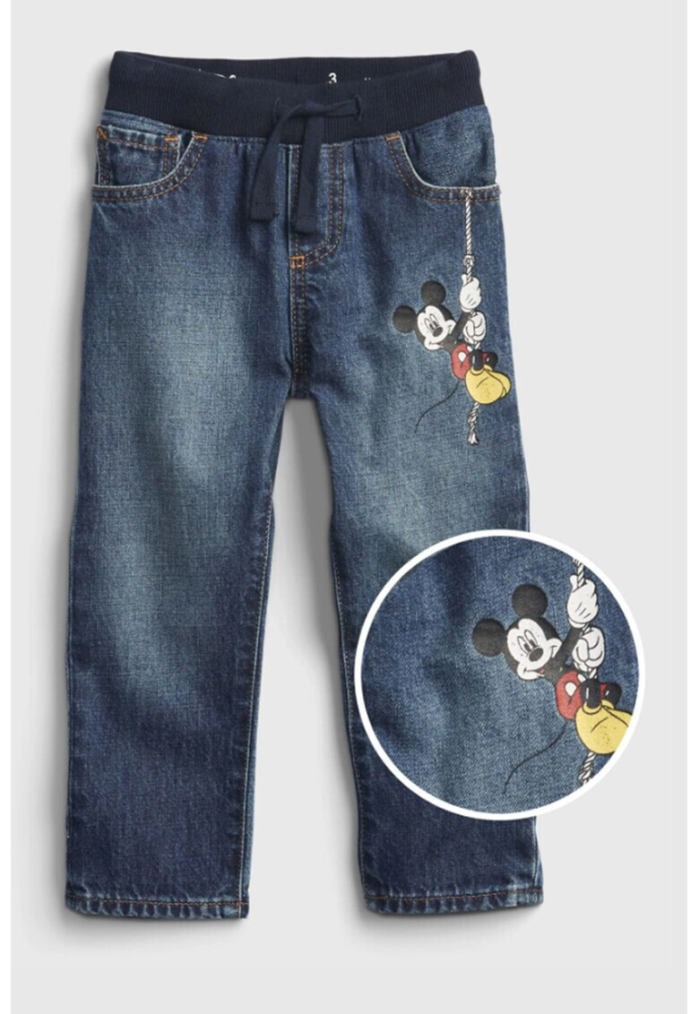 GAP Вталени дънки с шарка на Mickey Mouse - Pepit.bg