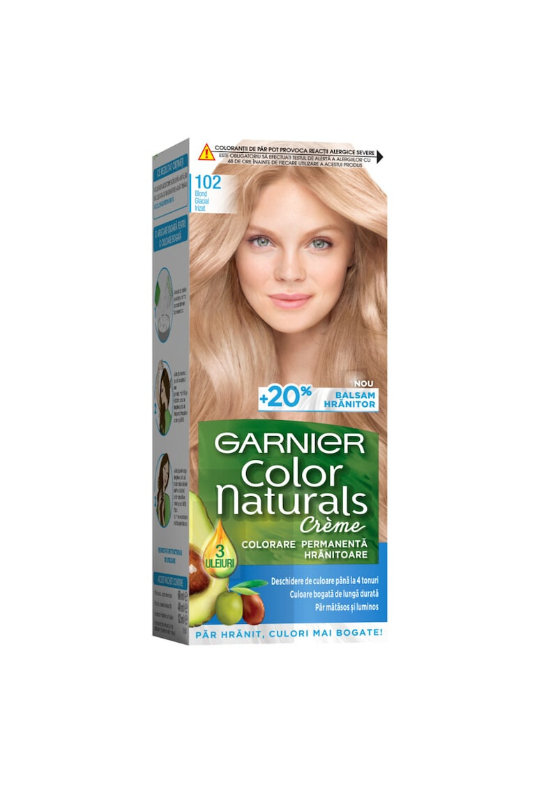 Garnier Перманентна боя за коса с амоняк Color Naturals 102 Blond Glacial Irizat 110 мл - Pepit.bg