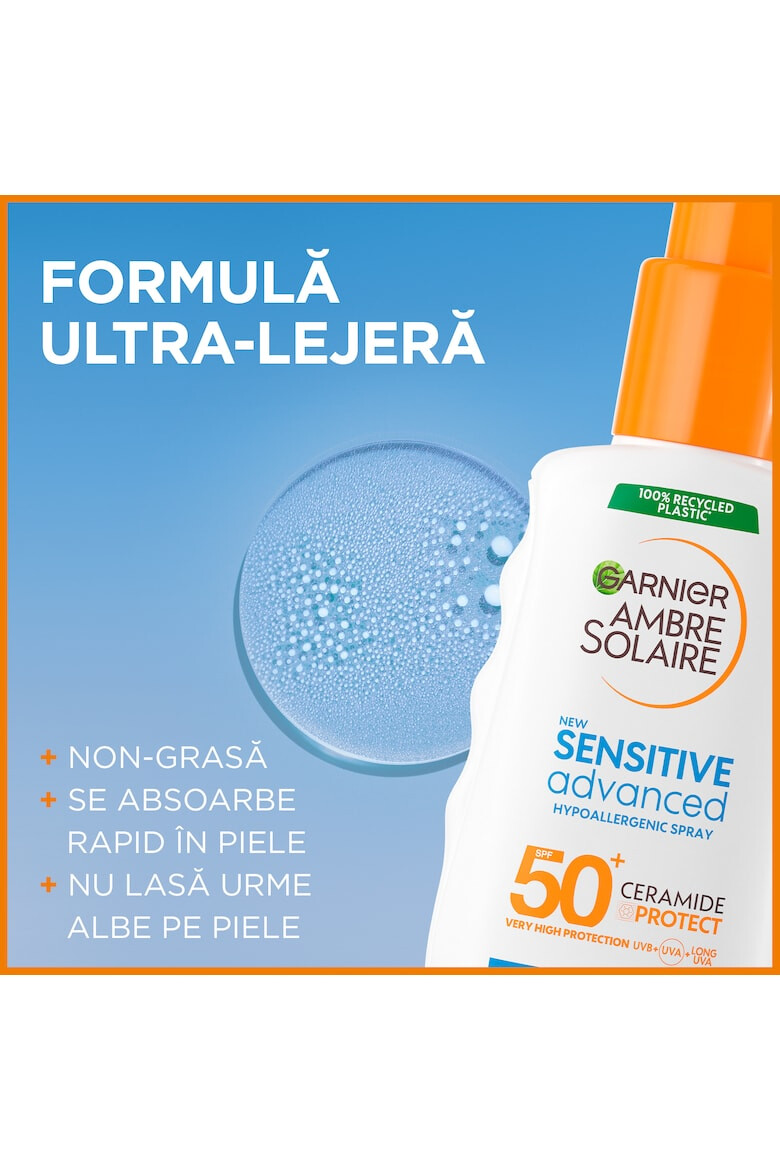 Garnier Слънцезащитен спрей за тяло Ambre Solaire Sensitive Advanced SPF 50+ 150 мл - Pepit.bg