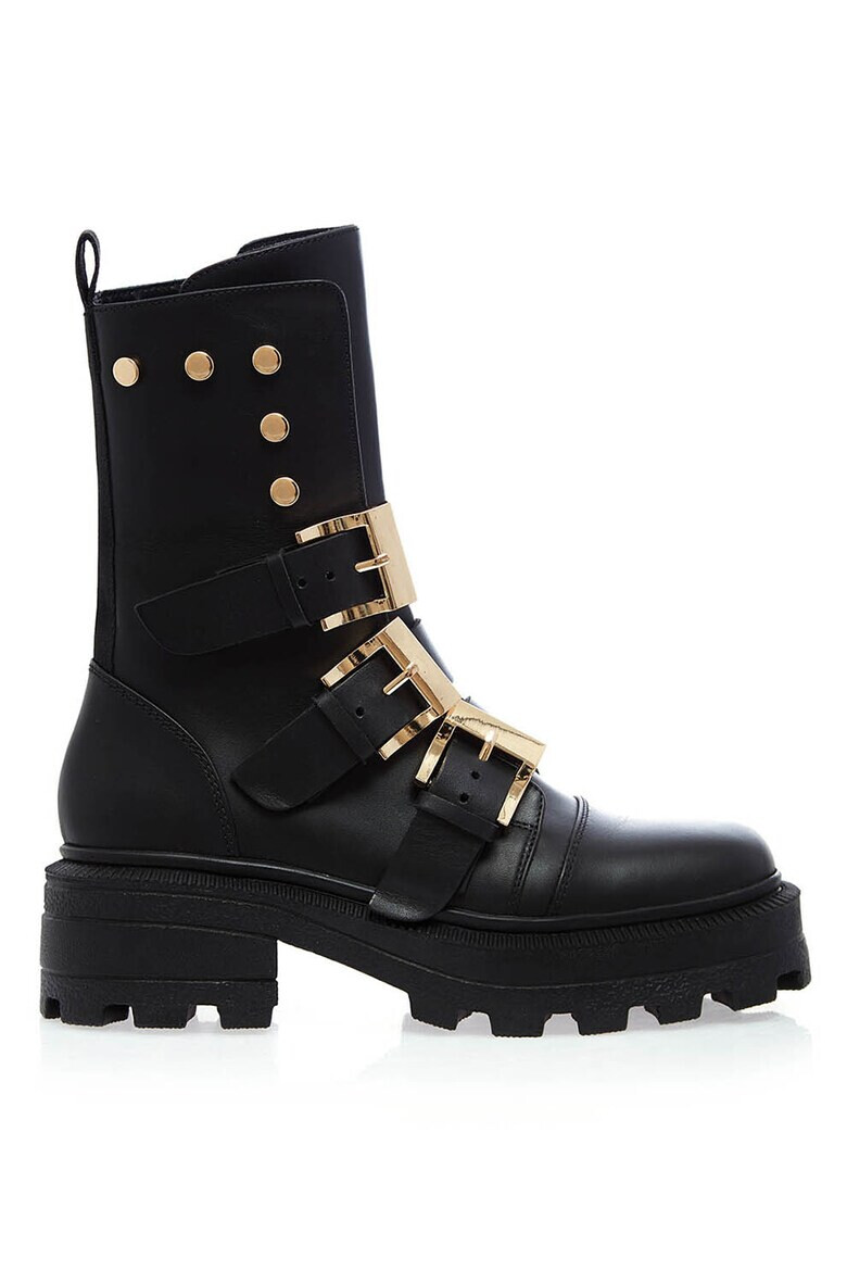 Gemelli Shoes Кожени боти с нитове - Pepit.bg