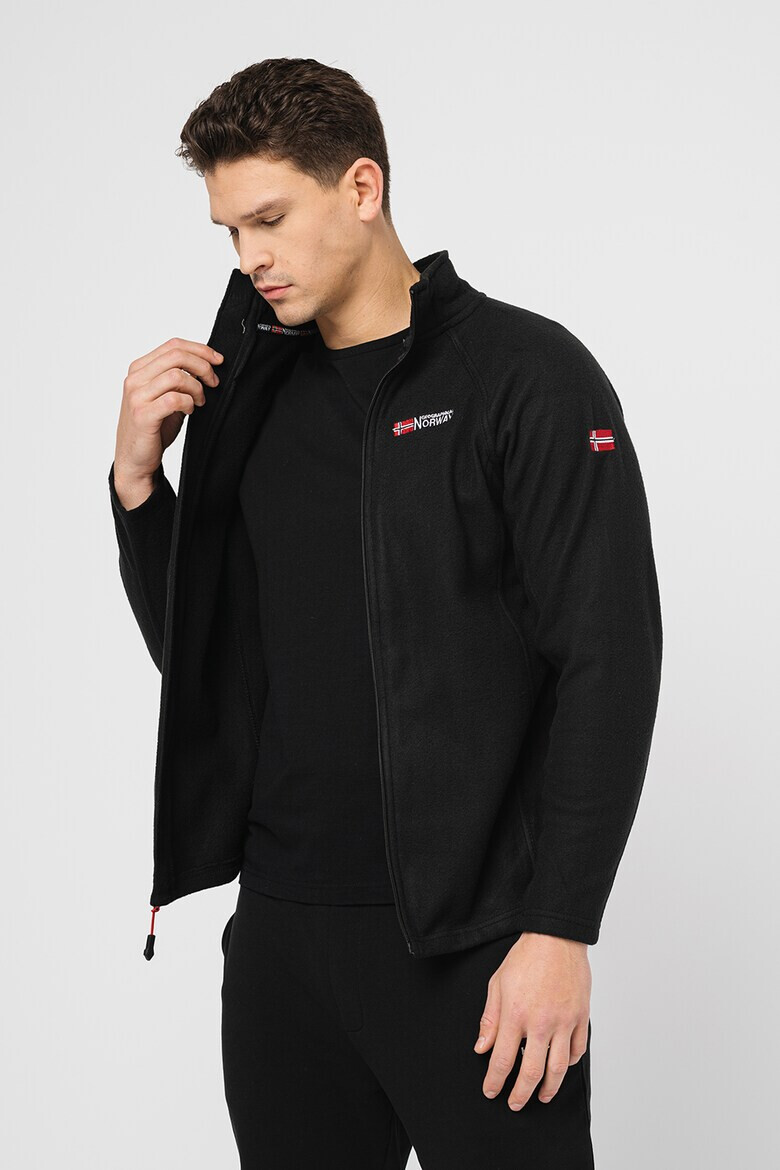Geographical Norway Блузон Tug с цип и бродирано лого Черен - Pepit.bg