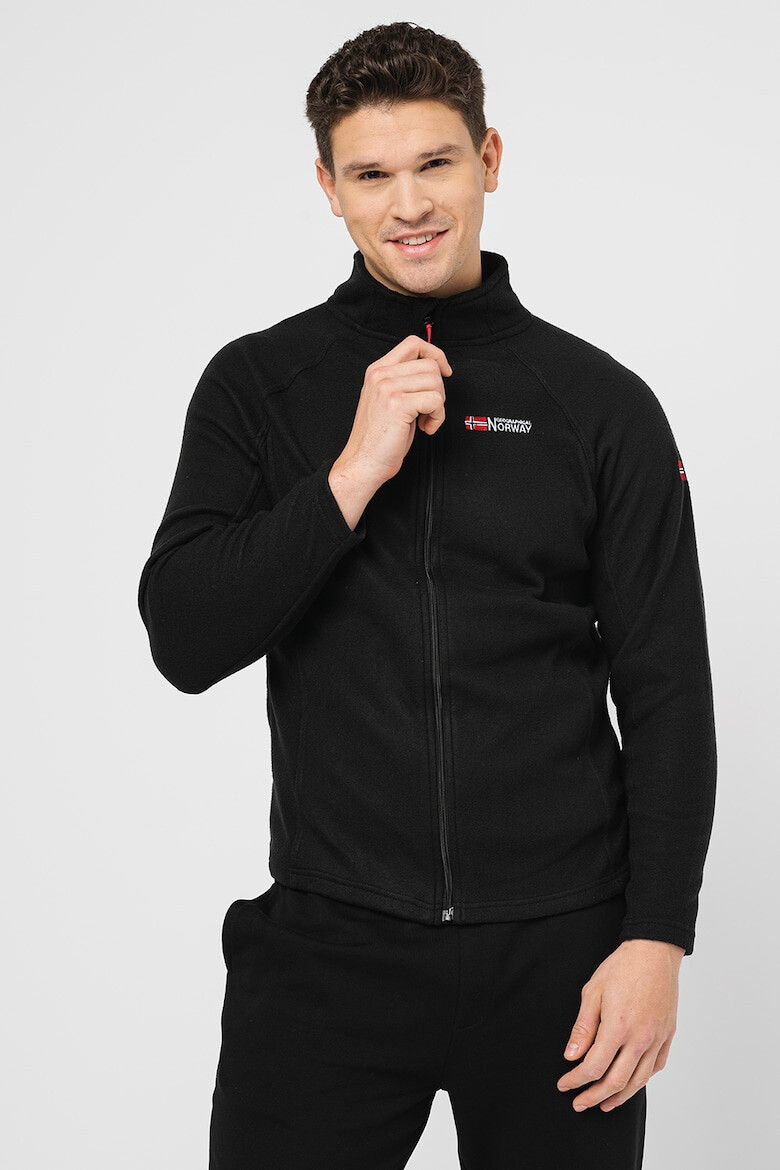 Geographical Norway Блузон Tug с цип и бродирано лого Черен - Pepit.bg